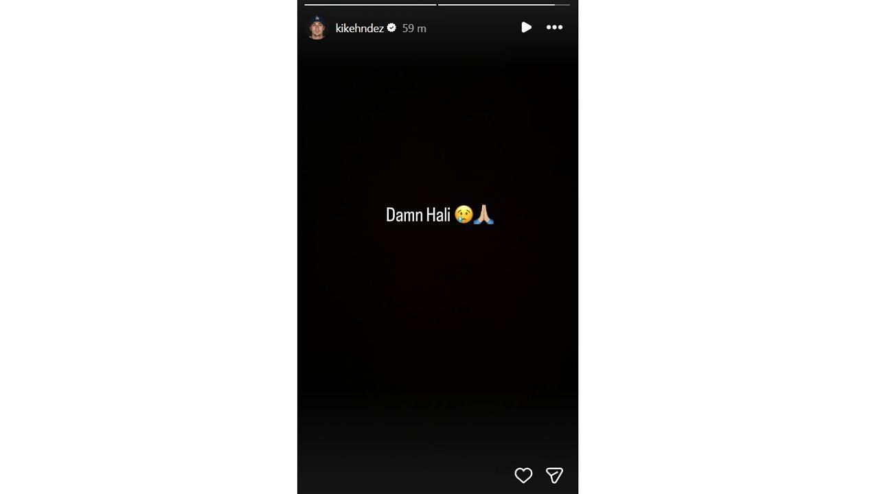 Hernandez's Instagram story